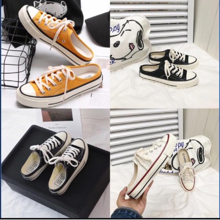 Giày sục, đen, trắng .giày dép nữ,giày nữ,Giày thể thao và Sneakers