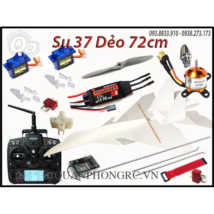 Combo Su 27 MPP dẻo có đồ điện Size 72cm tay devo 7 + RX601 / RX701 (không pin)