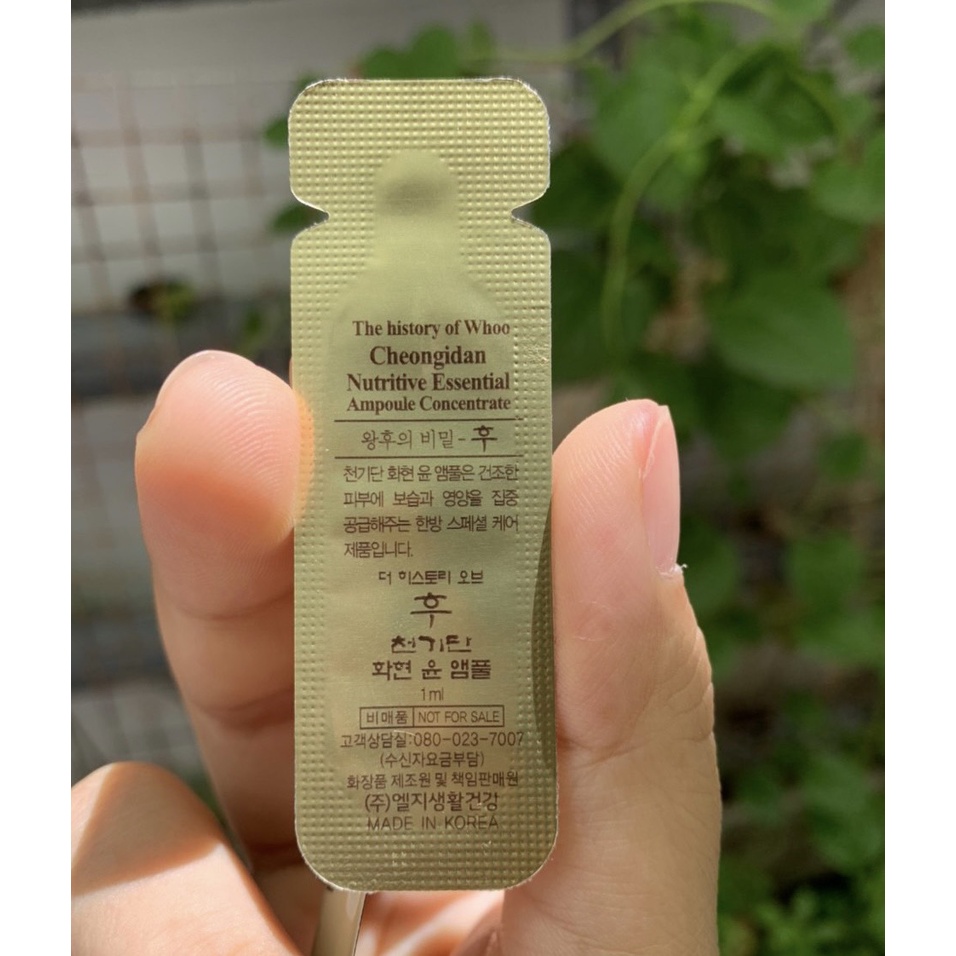 10 gói tinh chất sâm núi Whoo Nutritive Essential Ampoule Concentrate 1ml