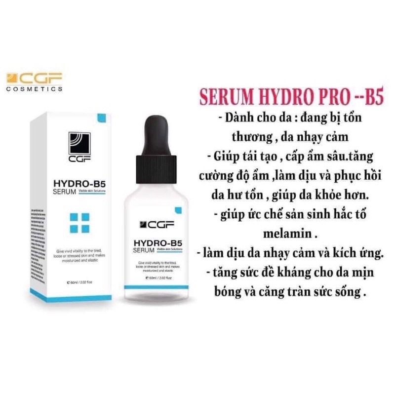 SERUM B5_HYDRO_CGF TINH CHẤT NUÔI DA KHOẺ CĂNG BÓNG VÀ PHỤC HỒI