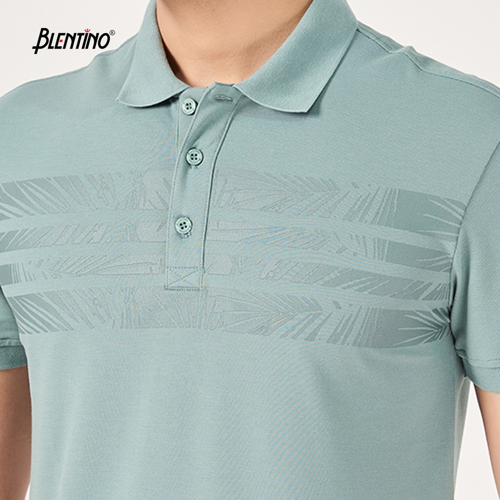 [Mã LTBAUAB22 giảm 7% đơn 99K] Áo polo Nam Có Cổ In Hình Chuẩn Men Blentino PL1221 , Chất Liệu CVC cao cấp mềm mại.