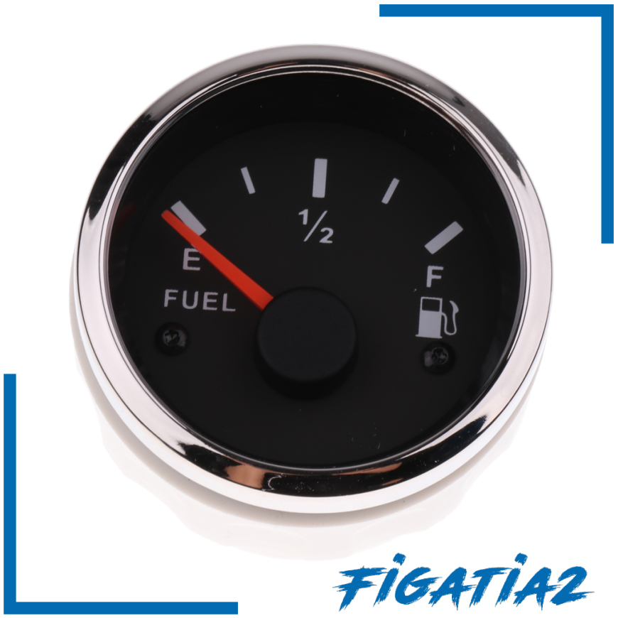 [FIGATIA2]Brand New Durable Car 2\" 52mm Fuel Level Gauge Meter E-1/2-F Pointer