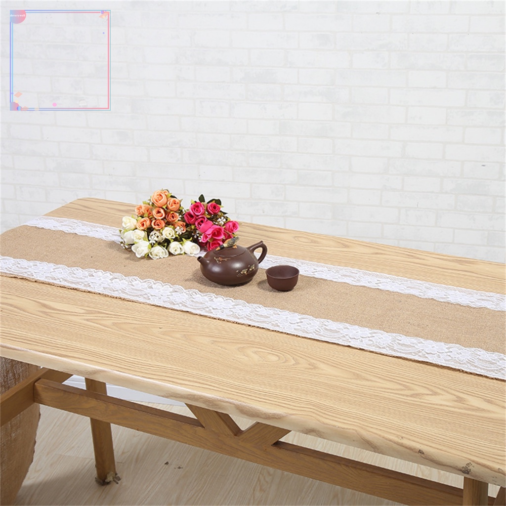 (DOV) Khăn Trải Bàn Phối Ren Dễ Lau Chùi Trang Trí Giáng Sinh / Nông Trại Cổ Điển Trang Trí Nhà Cửa Hàng Ngày