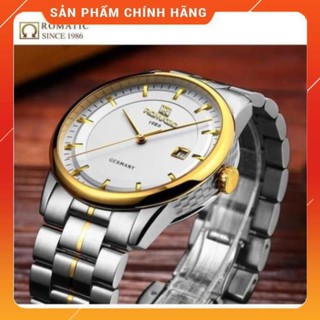 Đồng hồ nam romatic 1986 máy germany - khóa bướm + dây thép đúc đặc cao cấp
