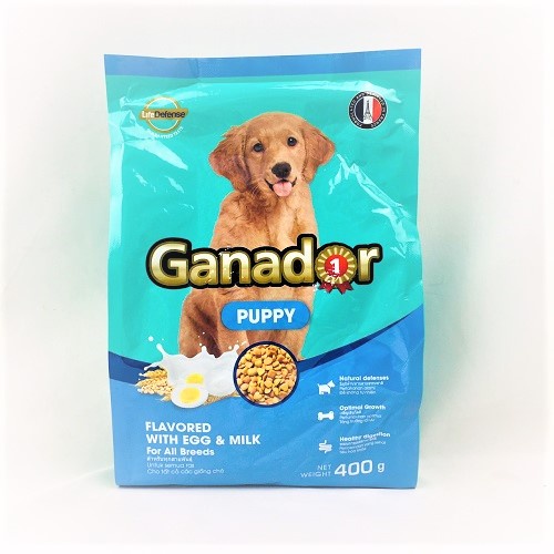 Thức Ăn Hạt Ganador Cho Chó Con Vị Trứng Sữa - Ganador Puppy EGG &amp; MILK Bao túi 400g - Bobo Pet Shop Hà Nội