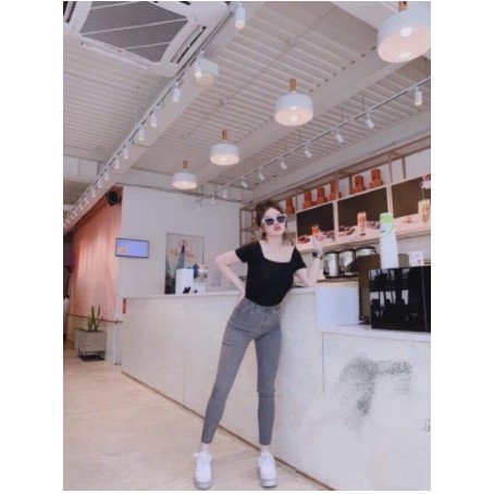 Quần Bò Giấy Nữ 💖FREESHIP💖 Quần Jean Lưng Cao - Quần Skinny Form Chuẩn Tôn Dáng SP25