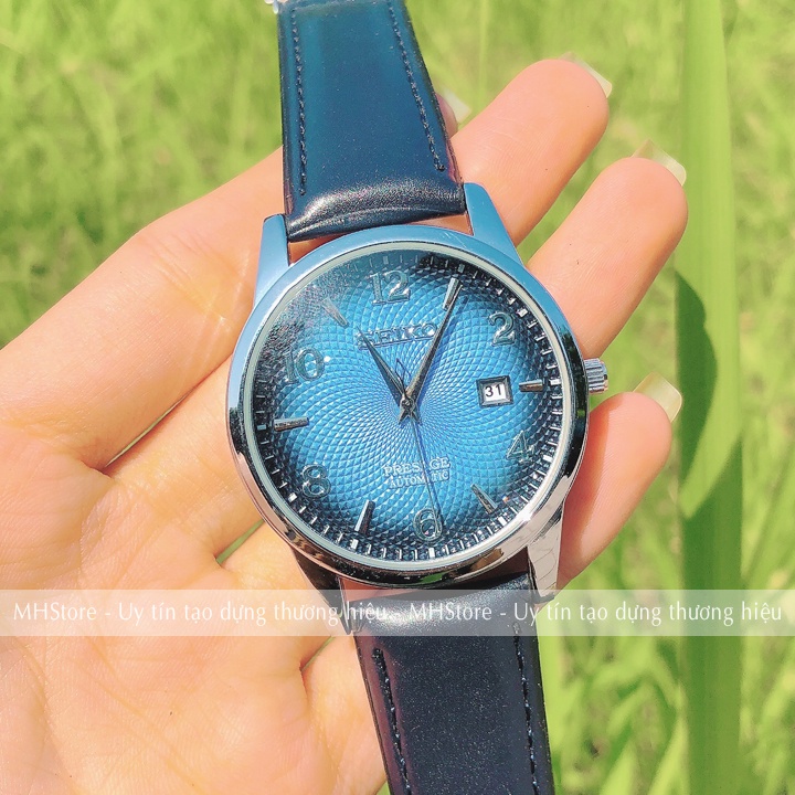 Đồng hồ nam Seko dây da cao cấp, mặt vân đẹp, thời trang đẹp giá rẻ sang trọng, lịch lãm [Tặng thêm pin] | BigBuy360 - bigbuy360.vn