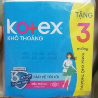 Gói 3 miếng BVS Kotex siêu mỏng cánh 23cm