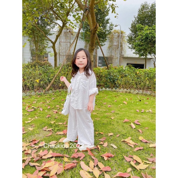 Bộ đũi trắng dài cho bé