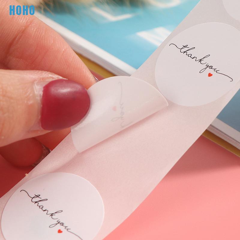 Bộ 500 cái nhãn dán in chữ Thank you for your order trang trí tiện dụng