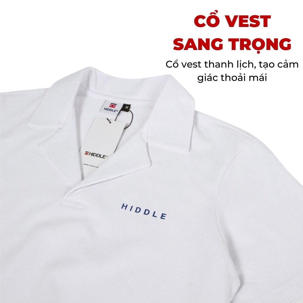 Áo polo nam cổ vest chất cotton cao cấp co giãn 4 chiều, chống nhăn, trẻ trung HIDDLE | H02-T05