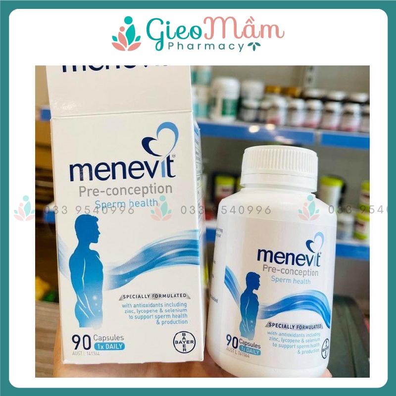 Menevit 30-90 viên Úc, Cải Thiện Chất Lượng Tinh Trùng, Hỗ trợ Vô Sinh Hiếm Muộn