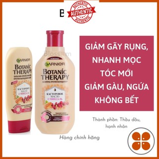 Dầu gội giúp nhanh mọc tóc, giảm gàu Garnier Botanic Therapy dầu thầu dầu castor oil & hạnh nhân