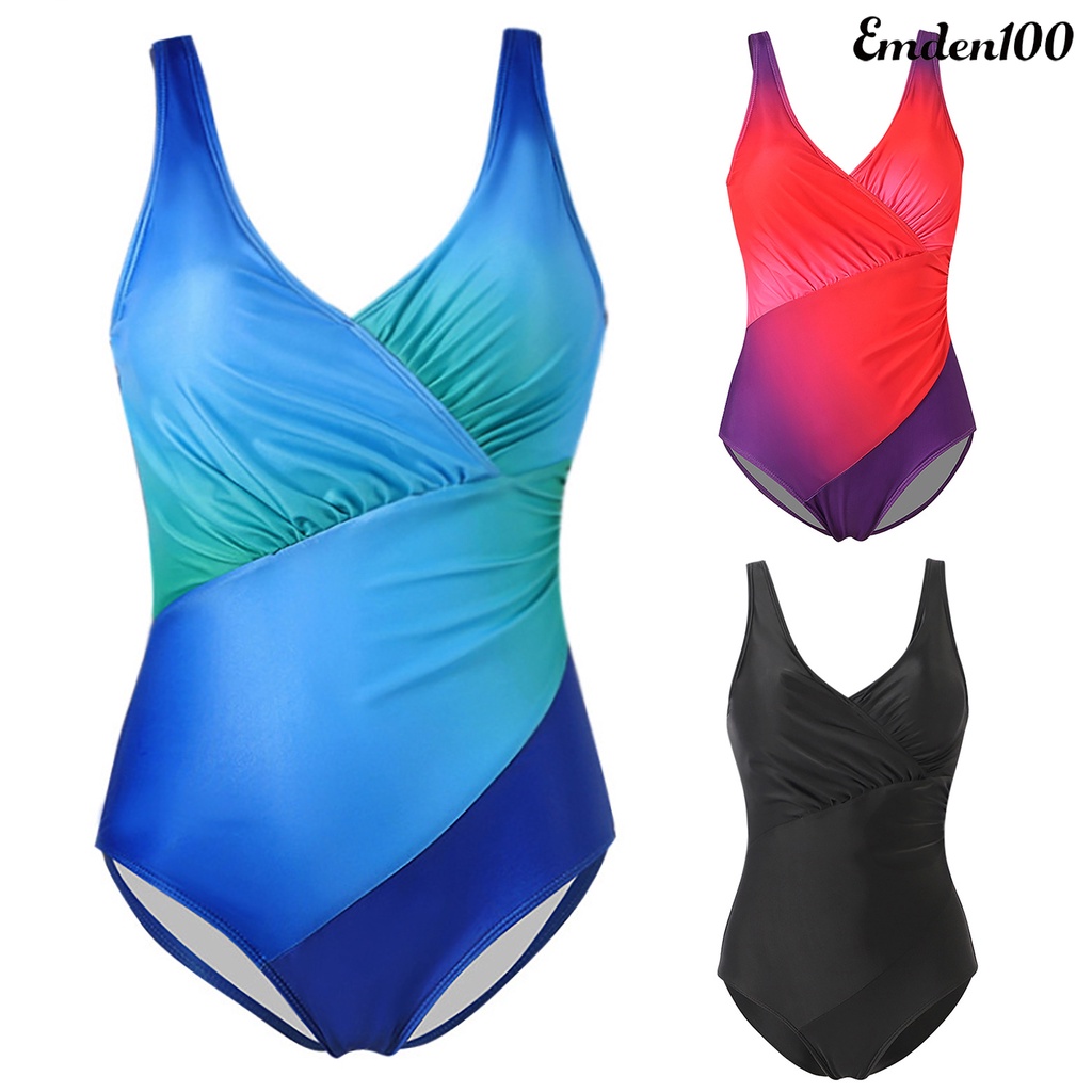 Bộ Đồ Bơi Một Mảnh Màu Sắc Gradient Có Size Lớn Dành Cho Nữ