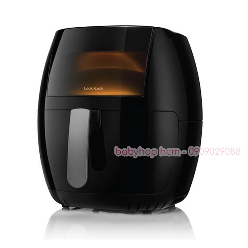 Nồi chiên không dầu Locknlock Visible Digital Air Fryer EJF282BLK 6.2L màu đen - BABYHOPSG