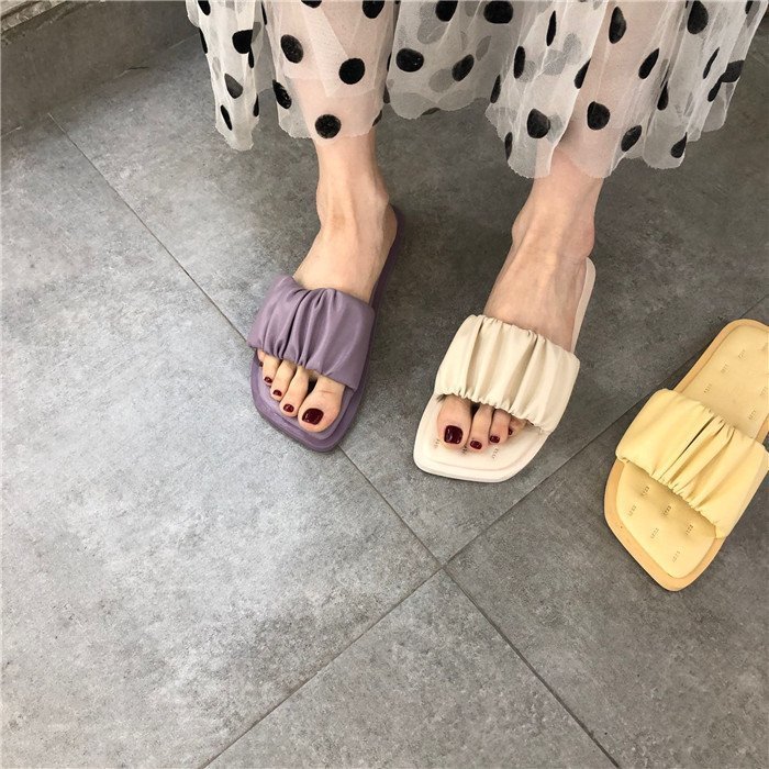 [ Mã 66CBSALE giảm 30K đơn 200K] Dép Nữ Đế Bằng Mũi Vuông Thời Trang Thanh Lịch | BigBuy360 - bigbuy360.vn