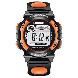 Đồng hồ trẻ em thể thao điện tử dây cao su Coobos 0118 Chính hãng