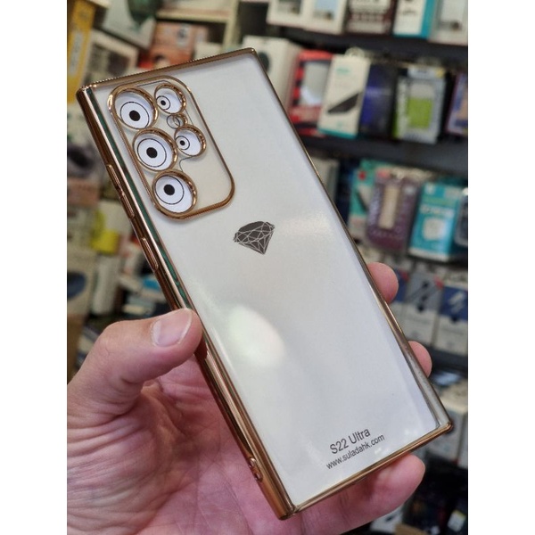 Samsung S22, S22 Pus, S22 Ultra_ Ốp lưng Sulada trong viền màu Bảo vệ camera Siêu đẹp