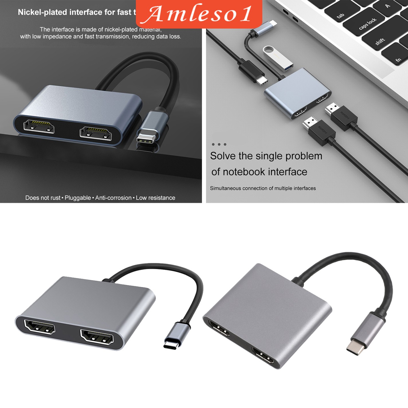 Hub 4 Trong 1 Với Cổng Hdmi Usb 3.0 87w Pd Cho Macbook Pro Air