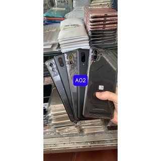 Bộ vỏ Sam sung A02 zin full kính cam sườn benzen