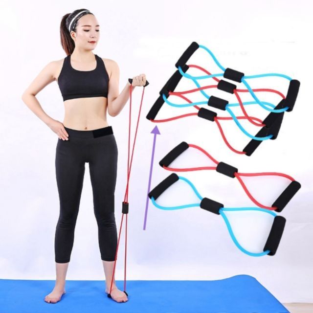 BỘ DÂY TẬP GYM NGŨ SẮC CAO CẤP+ DÂY SỐ 8 ( 12 Chi tiết )