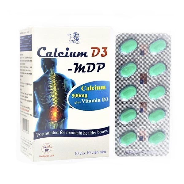 VIÊN UỐNG CALCIUM D3 - MDP 500mg Canxi + Vitamin D3