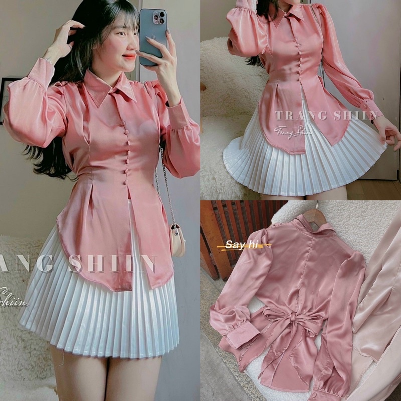 ÁO SƠ MI NÚT BỌC NƠ LƯNG