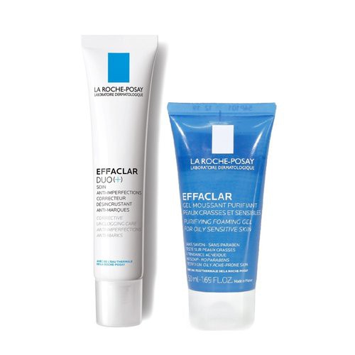 Combo La Roche-Posay Kem Dưỡng Giảm Mụn 40ml + Gel Rửa Mặt Cho Da Dầu 50ml