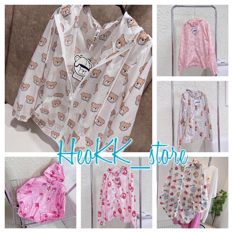Áo khoac dù gấu siêu xinh, chuẩn hàng loại 1 ảnh thật