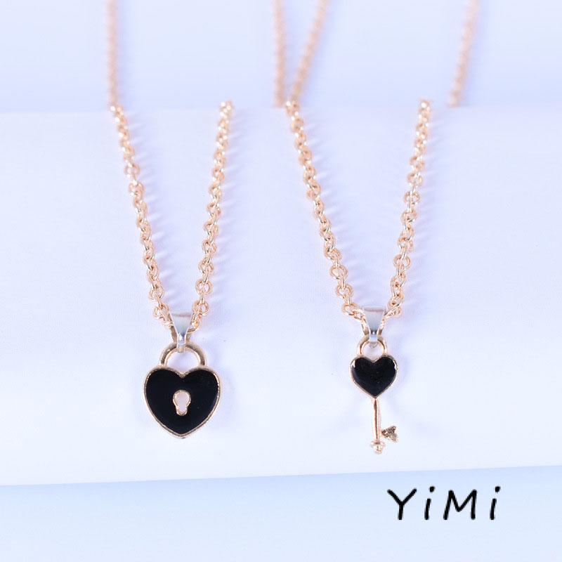 🔥🔥🔥 Vòng cổ cặp đôi hình dạng chìa khóa tình yêu bằng vàng cổ điển