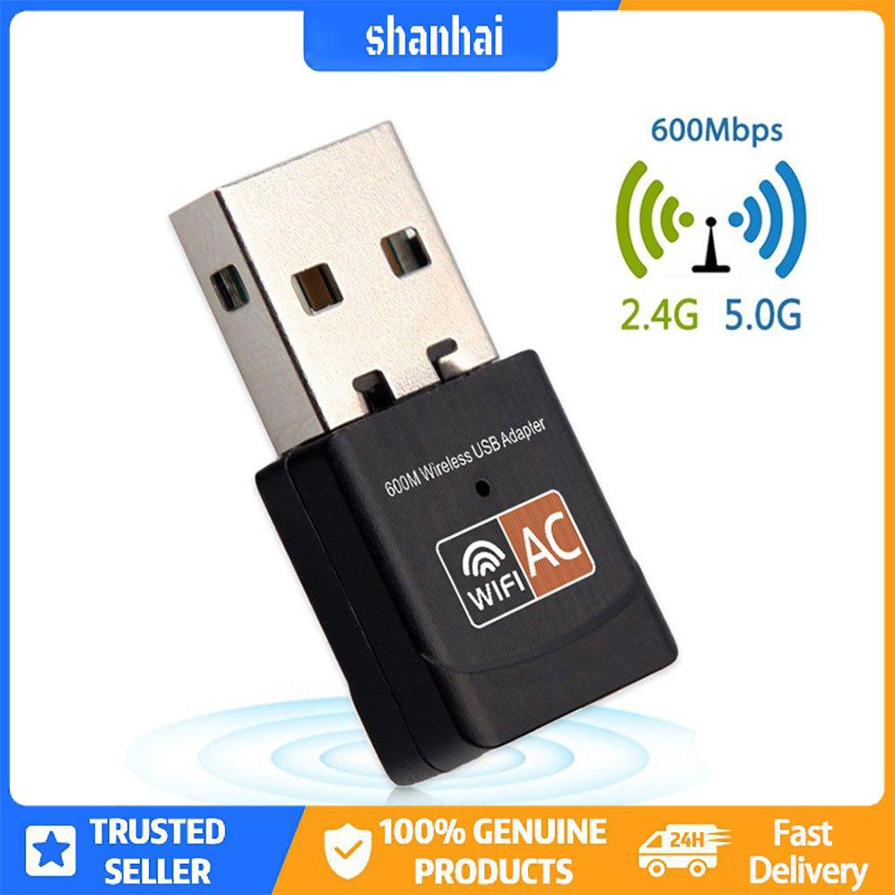 AC600M Mini 600Mbps 2.4G / 5G Bộ chuyển đổi USB không dây băng tần kép WiFi Dongle