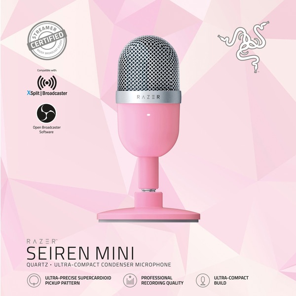 Micro để bàn mini Razer Siren mini chuyên dụng chất lượng cao, cổng cắm usb, cắm là nhận