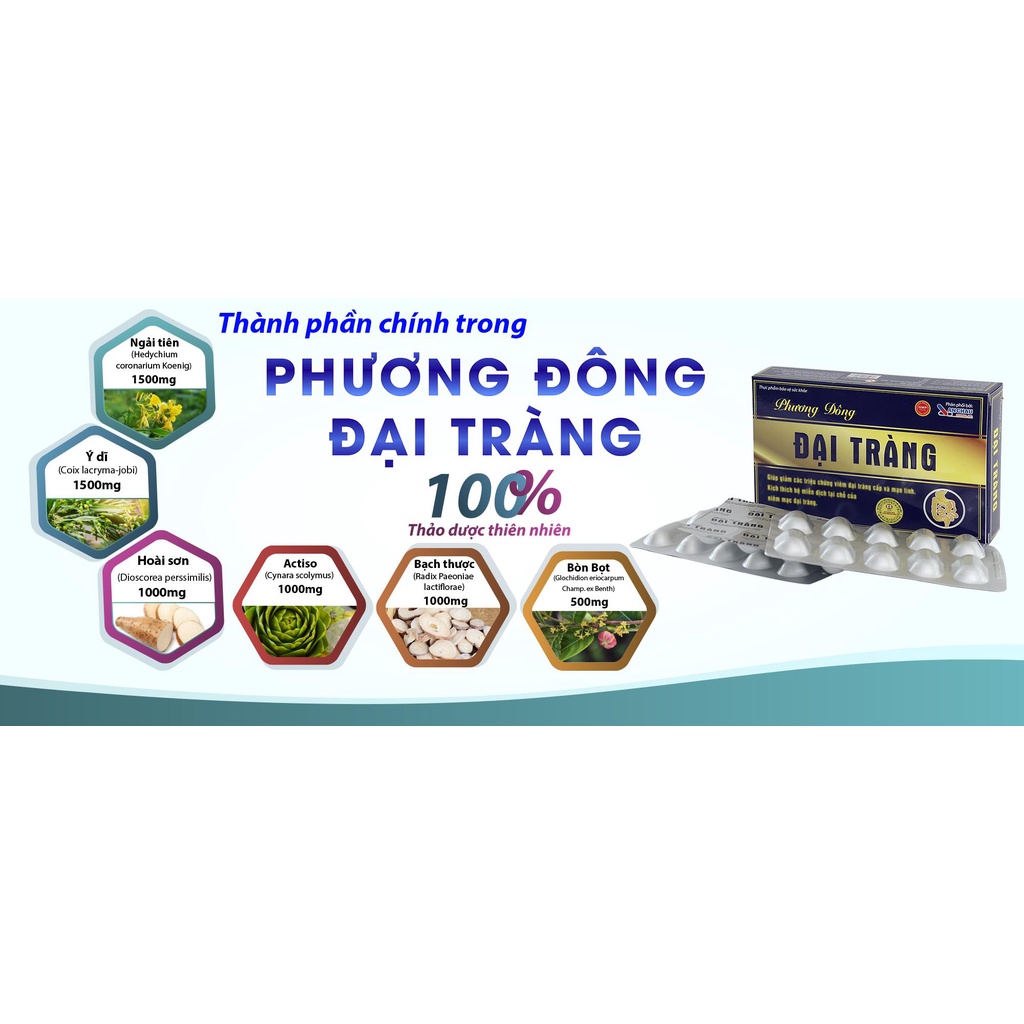 Phương Đông đại tràng hỗ trợ viêm đại tràng cấp tính, viêm đại tràng mãn tính, rối loạn tiêu hóa đầy bụng khó tiêu