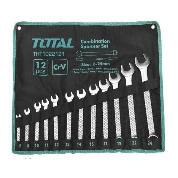 6-24mm bộ cờ lê vòng miệng 12 chi tiết total tht1022121