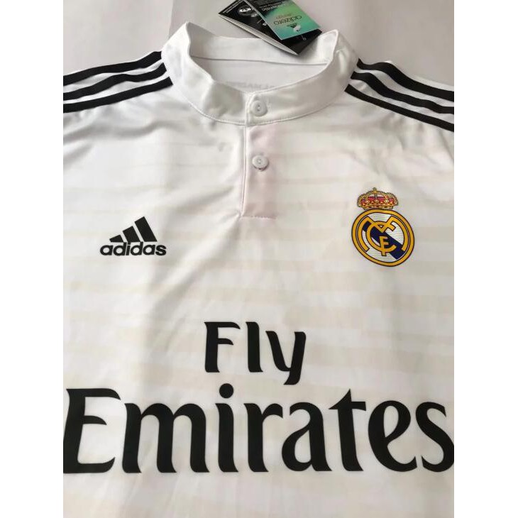 Áo thun tay dài in logo Real Madrid phong cách retro 14-15