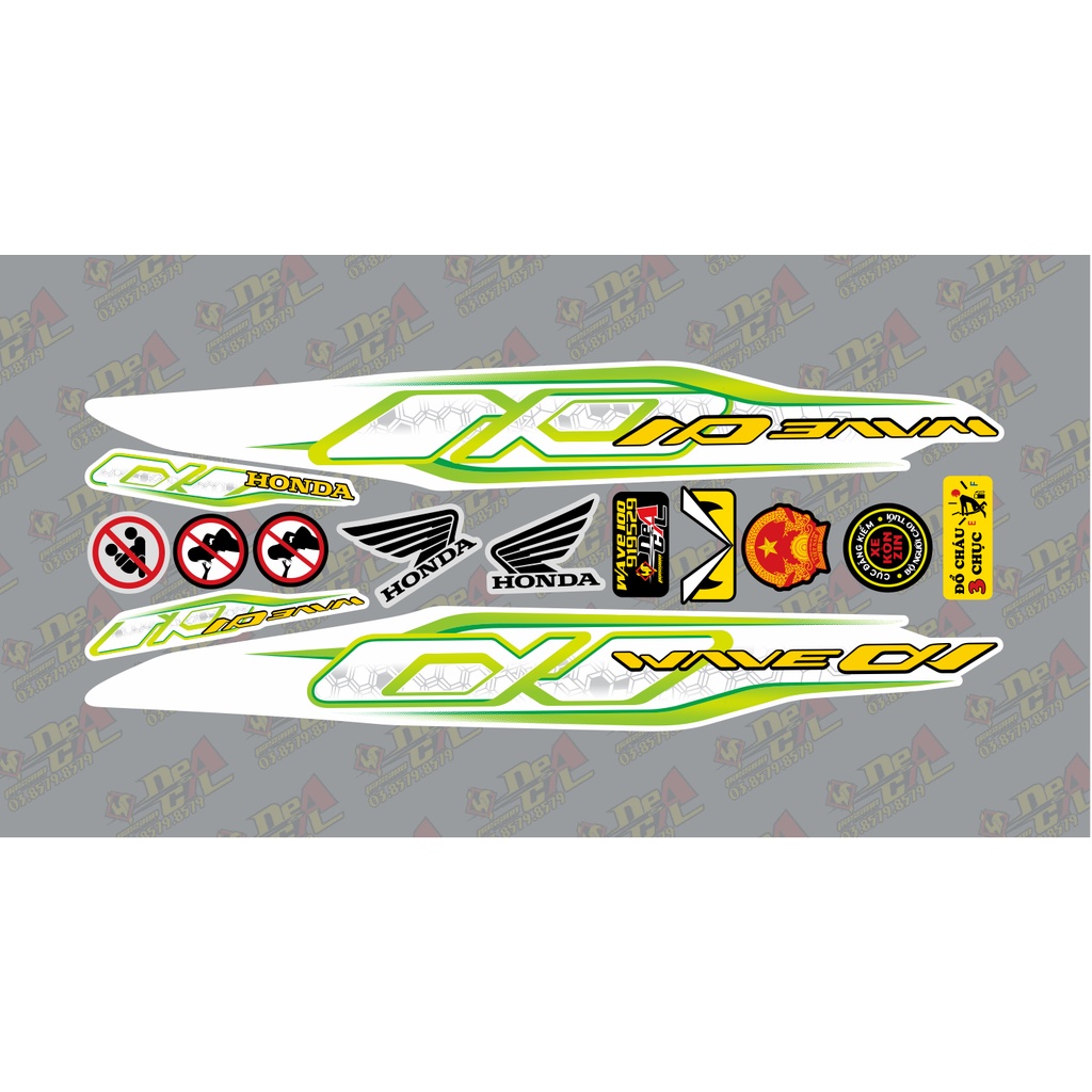 Tem rời Wave a 50 - 100 cc Đời 2006-2016 Mẫu Alpha zin 2021  919529