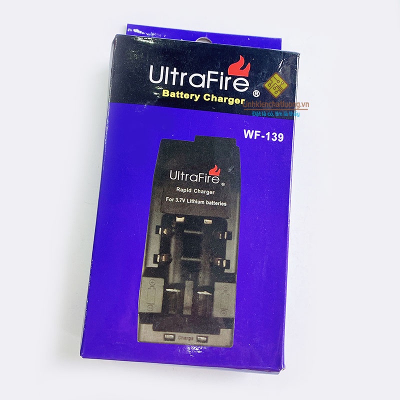 Bộ sạc 2 PIN lithium 3.7V Ultra Fire WF-139 đa năng