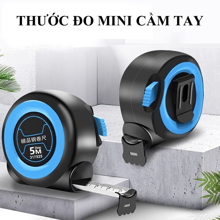 Thước cuộn thép mini Zoyi  cao cấp loại 5m/3m bản rộng 19mm  chất liệu nhựa ABG và cao su chống va đập