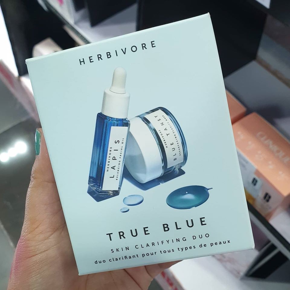 Set dưỡng da 2 món HERBIVORE mini true blue skin full box