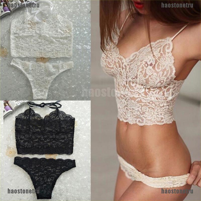 Bộ Đồ Lót Ren Rỗng Kiểu Dáng Gợi Cảm Quyến Rũ Dành Cho Nữ