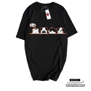 Áo phông chó mèo cute (chất đẹp, nam nữ đều mặc được)