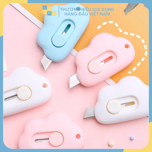 Dao rọc cắt giấy mini hình đám mây cute làm móc khóa nhiều màu sắc dễ thương 88282 Lamon Store