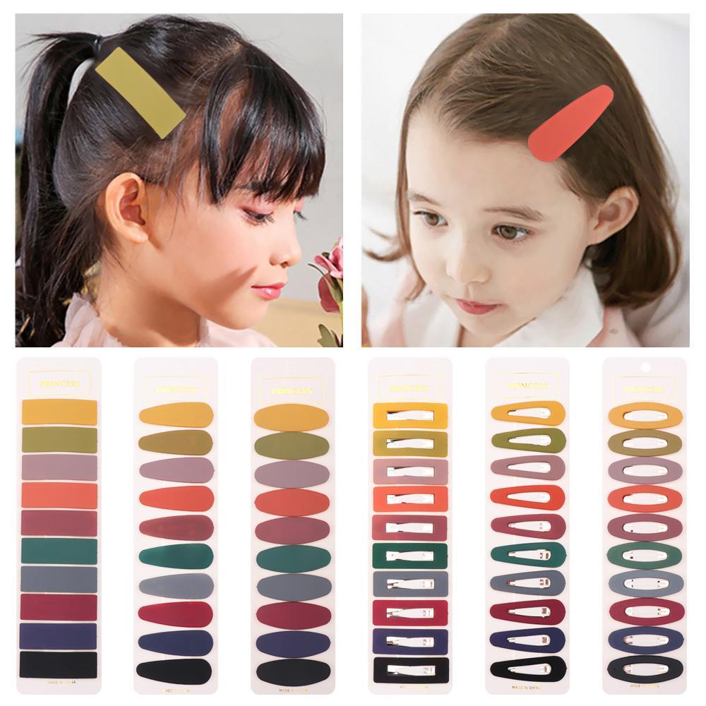 Bộ 10 Kẹp Tóc Họa Tiết Hình Học Thiết Kế Đục Lỗ Độc Đáo Thời Trang