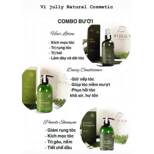 COMBO VIJULLY COSMETIC trị rụng tóc, chăm sóc tóc toàn diện