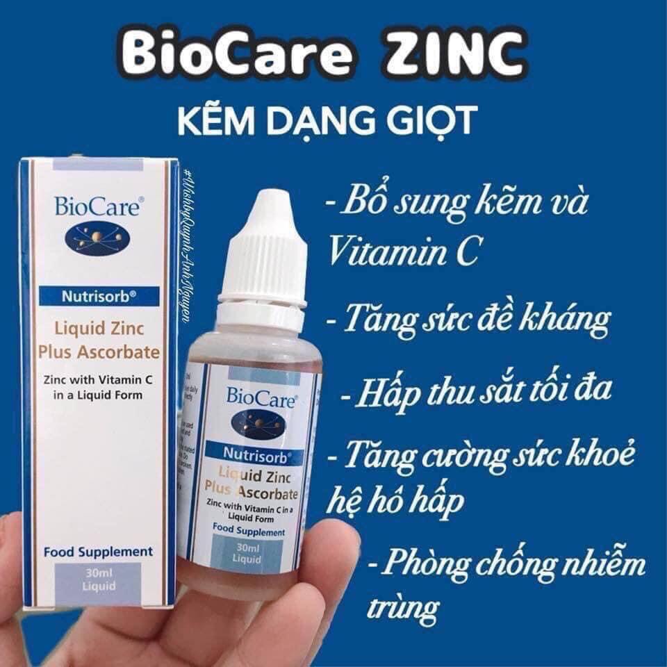 Kẽm BioCare ZinC cho trẻ từ sơ sinh