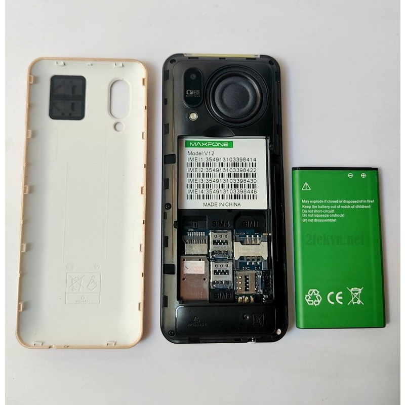 Điện thoại 4 sim mới nhất 2020 MaxFone V12 giá rẻ