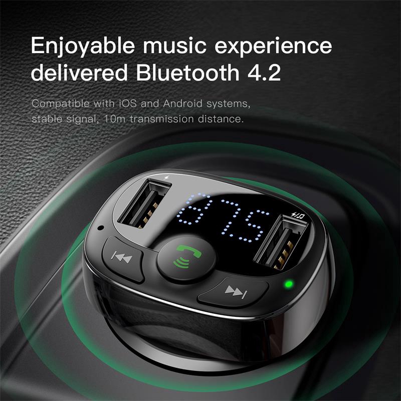 Baseus Thiết Bị Truyền Tín Hiệu Âm Thanh Bluetooth Đa Năng Có Cổng Sạc Cho Xe Ô Tô