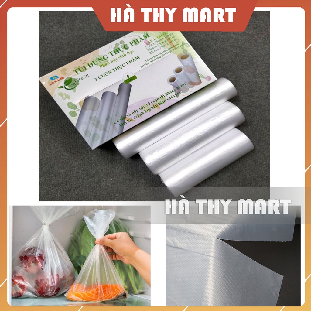 Hộp 3 cuộn túi nilong đựng thực phẩm An Lành HT175 [3 size khác nhau/hộp]