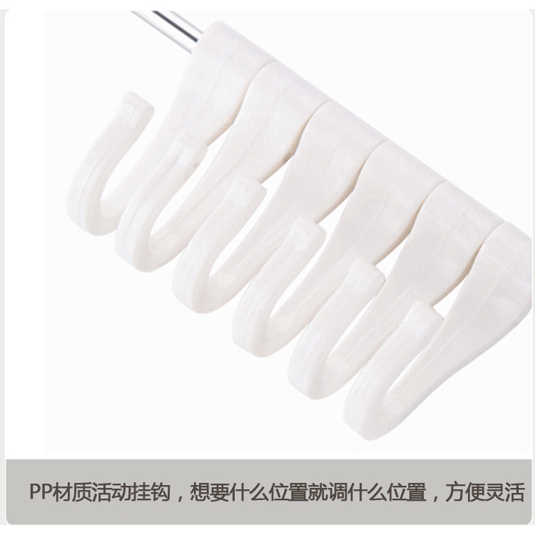 Giá treo đồ gắn tường 6 móc không để lại dấu vết dành cho nhà bếp phòng tắm