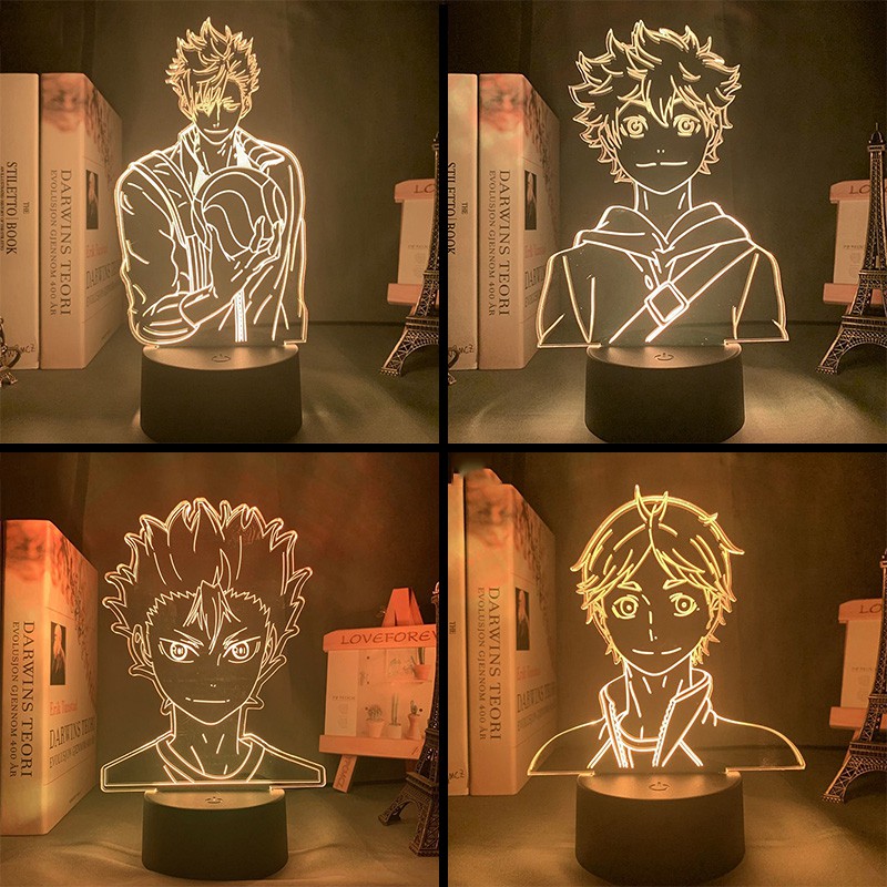 Đèn ngủ LED 3d 7 màu hình Anime Haikyuu